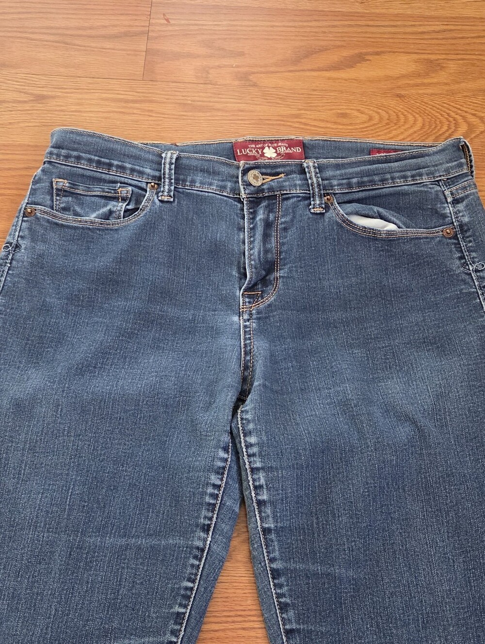 Y2K Lucky Brand Jeans Womens 12 / 31 Regular Sofia Straight Leg Baggy Stretch - Picture 2 of 12
